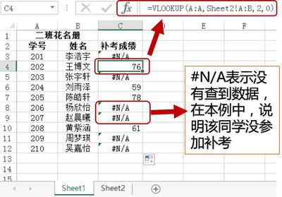 两张表格vlookup怎么匹配相同数据,excel表1和表2数据匹配